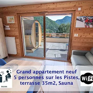  Appartement Dans Neuve Le Snow Roc Sur Les Pistes, Grand Cosy 5 Pers Avec Terrasse Panoramique, Sauna, Wifi